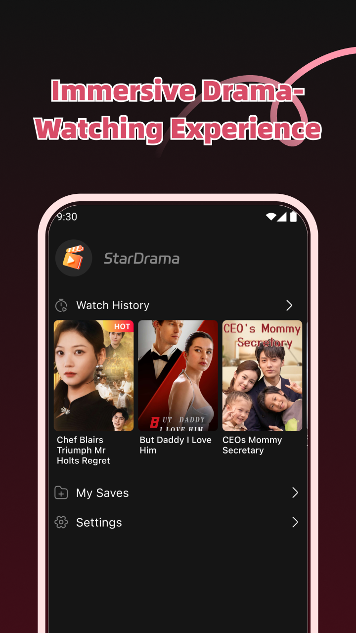 StarDrama Home Screen